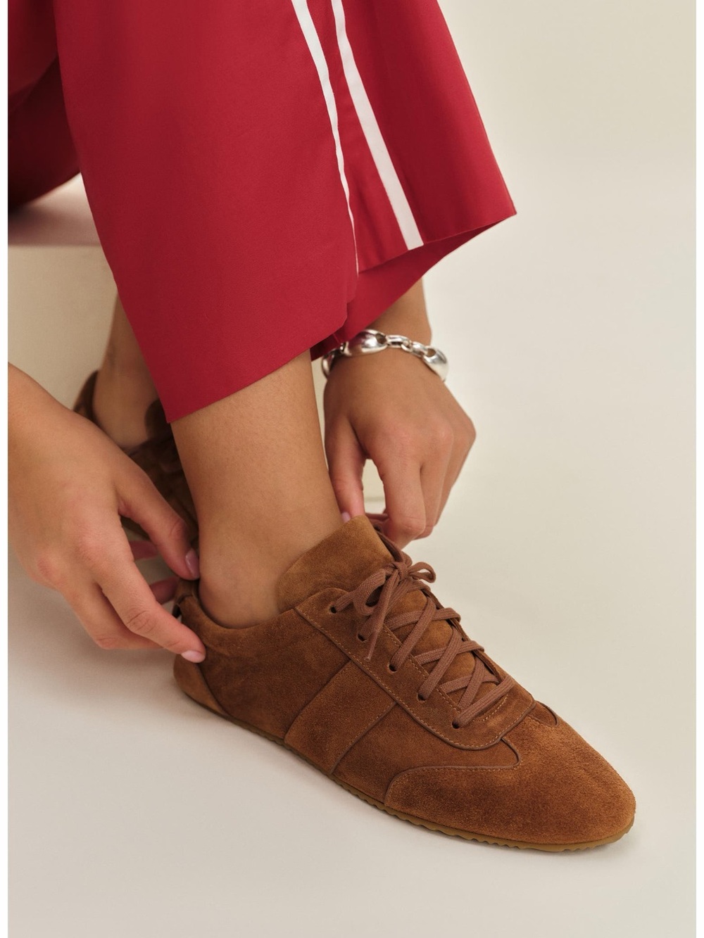 Reformation Terra Sneaker Brown - Size 7 - Picture 2 of 7